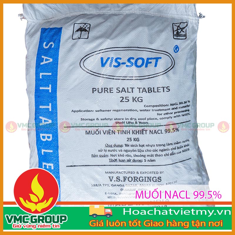 Muối NaCl sử dụng trong thiết bị điện phân